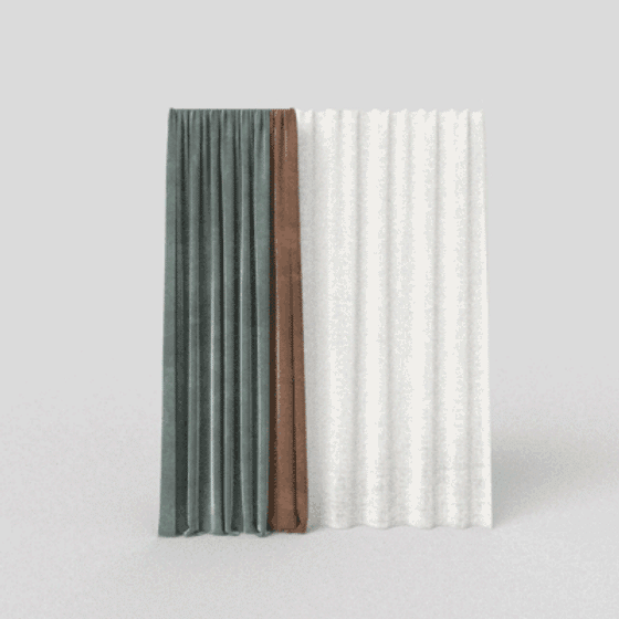 Stylish Low-Poly Curtain 3D model