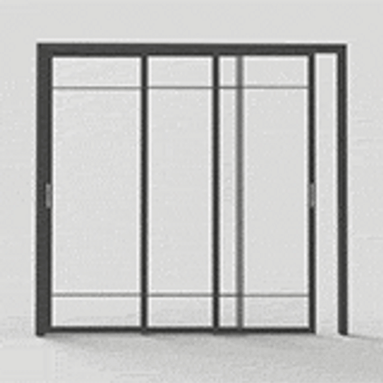Modern Low-Polygon Sliding Door 3D model for Creative Designs