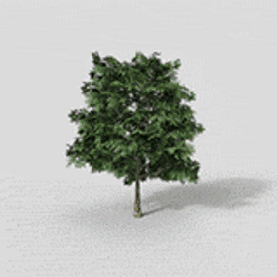 Vibrant Low-Poly Tree 3D Model for Creative Projects