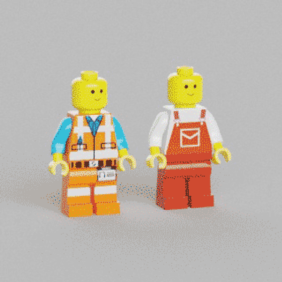 Mini Construction Workers 3D model
