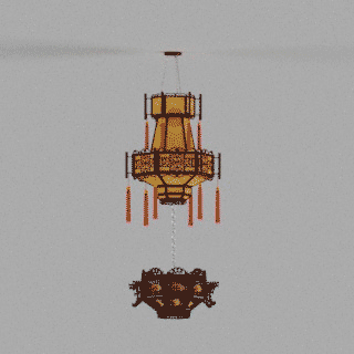 Low-Poly Chinese Lantern 3D model